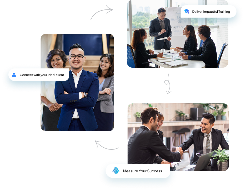 HR teams connecting with training and HR service partners