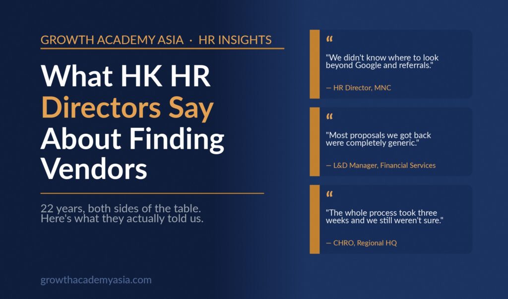 What HR Directors in Hong Kong Say About Finding Vendors