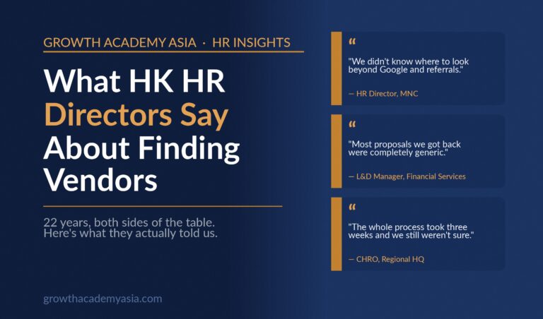 What Hong Kong HR Directors Say About Finding the Right Training Vendor